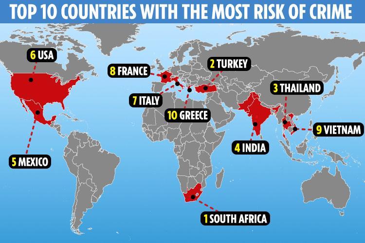 World's Most Dangerous countries for tourists - BangkokJack.Com